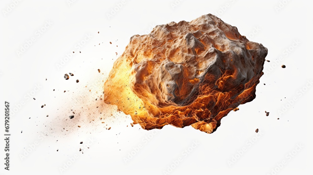 Meteor isolated on white background Meteor isolated on white background