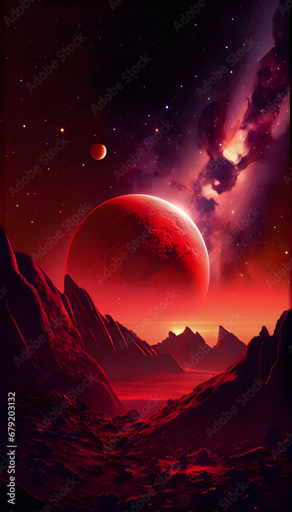 Red Space Galaxy