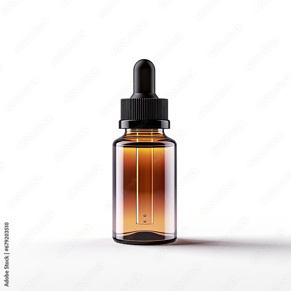 Empty Mother Tincture Bottle isolated on white background