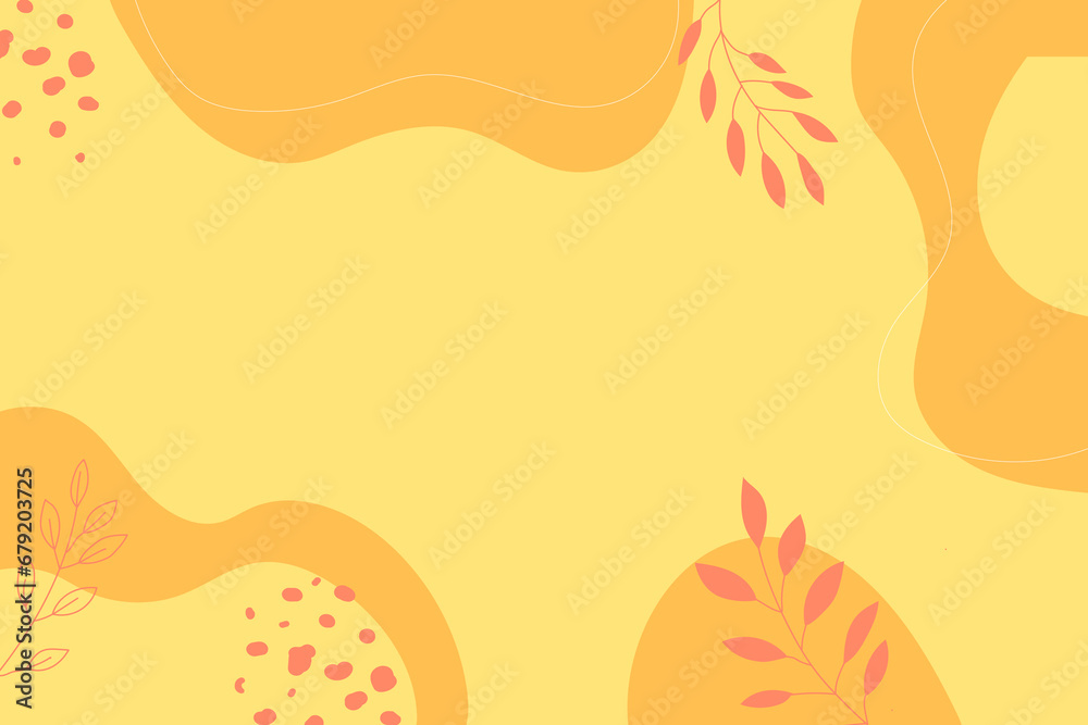 Hand draw yellow abstract minimalist background vector