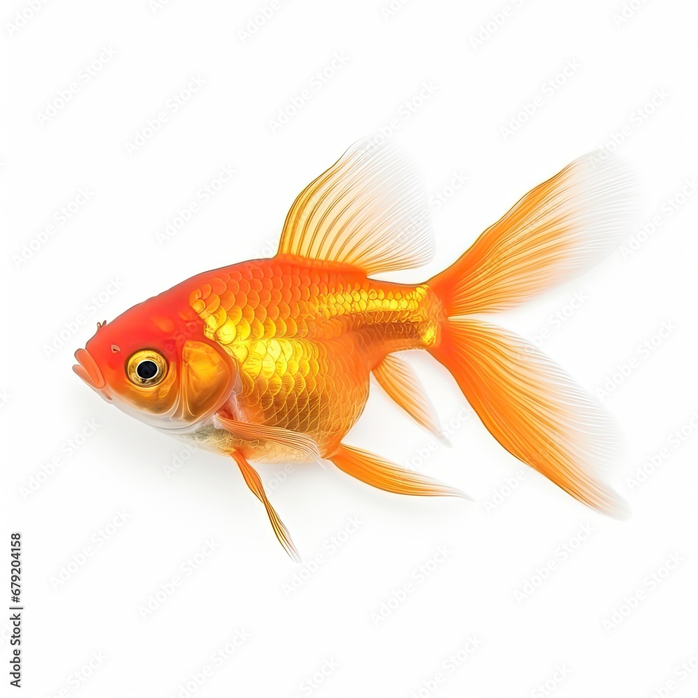 Gold Fish isolated on white background