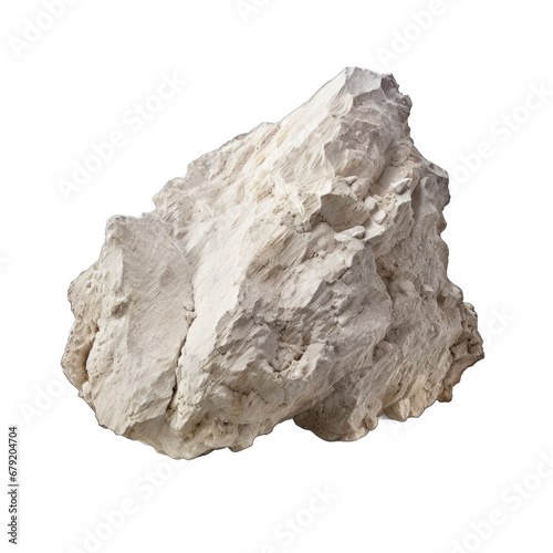 Gypsum rock isolated on transparent background
