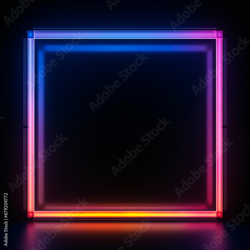 fondo con detalle de marco creado con lineas de colores de diferentes tonos, sobre fondo de color negro
