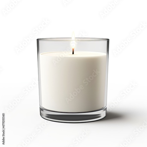 Scented Candle Glass Mockup isolated on white background