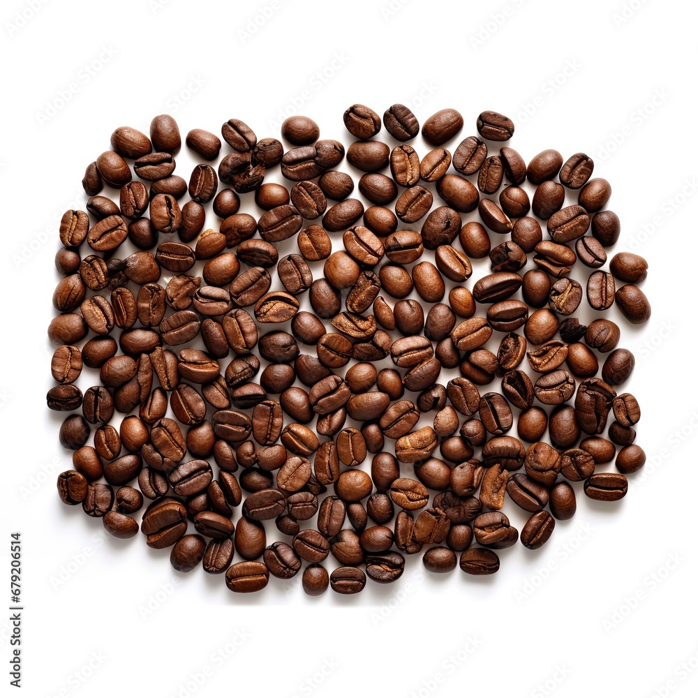 Obraz premium Word Coffee Made with Coffee Beans on White Background isolated on white background