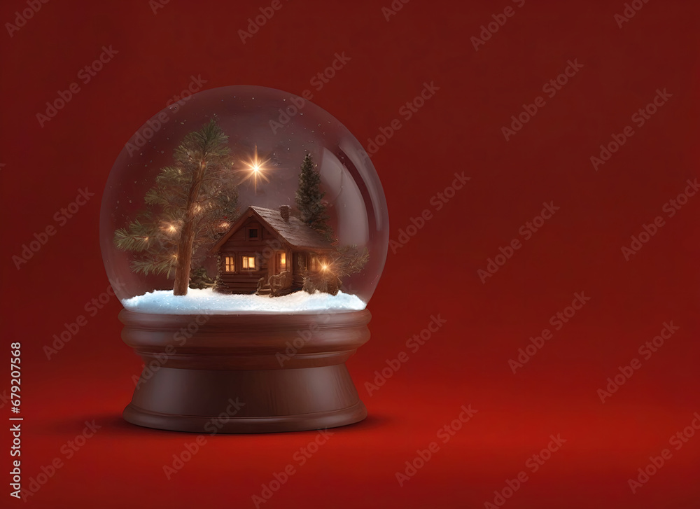 ai generative, christmas winter background in a shiny Christmas ball ornament decoration ai generative, christmas winter background in a shiny Christmas ball ornament decoration