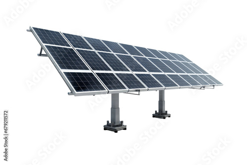 Solar Panels in Tranquil -on transparent background