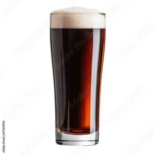 dark beer on a white background isolated PNG