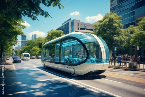 Revolutionary Urban Transportation. The Futuristic Bus Redefining Commuting in the Modern Era
