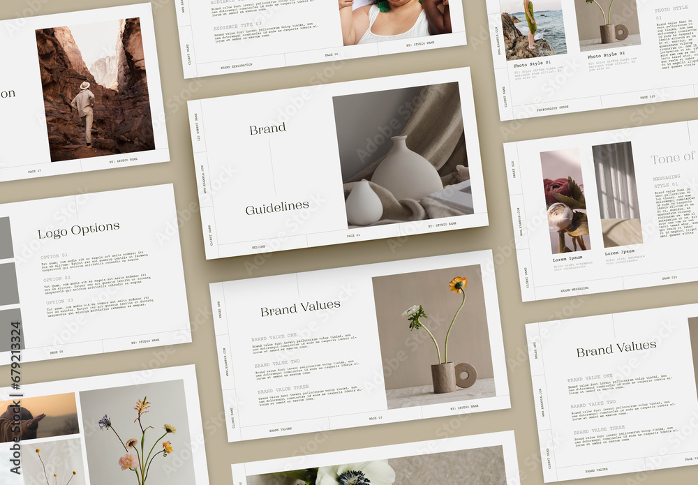 Branding Guidelines Pitch Deck Stock Template | Adobe Stock