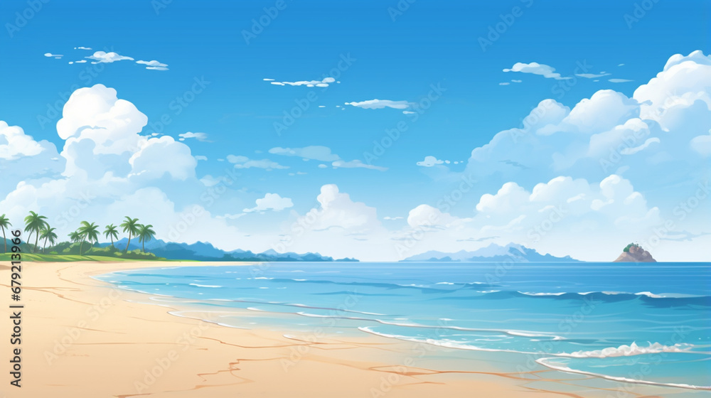 Fototapeta premium Background image of a quiet seaside atmosphere.