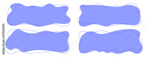 Irregular organic blob banner, shape vector illustration