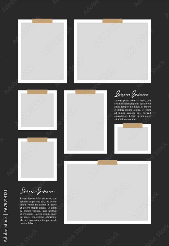 Pictures or photos frame collage and digital photo wall template Pictures or photos frame collage and digital photo wall template