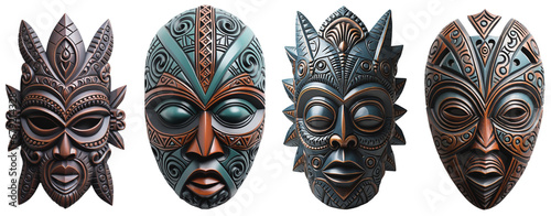 Traditional African masks of the culture and religion of African peoples