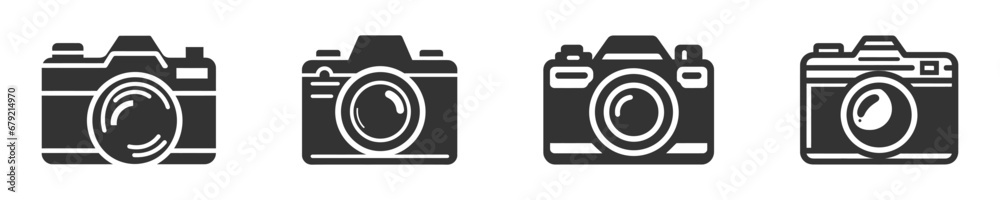 Photo camera icon set. Vector illustration Photo camera icon set. Vector illustration