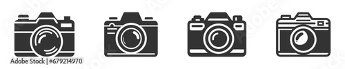 Photo camera icon set. Vector illustration