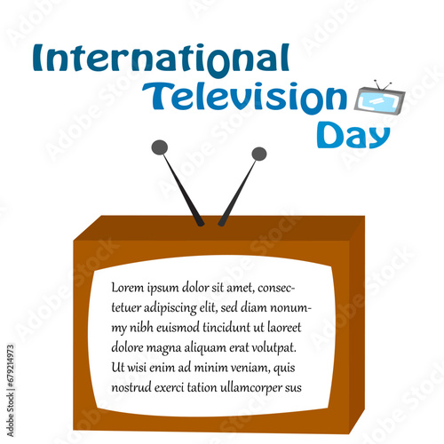 vector illustration of world television day poster or pamphlet