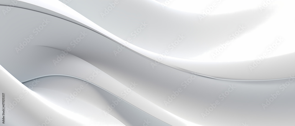 Obraz premium Luxury waves white shine abstract background.
