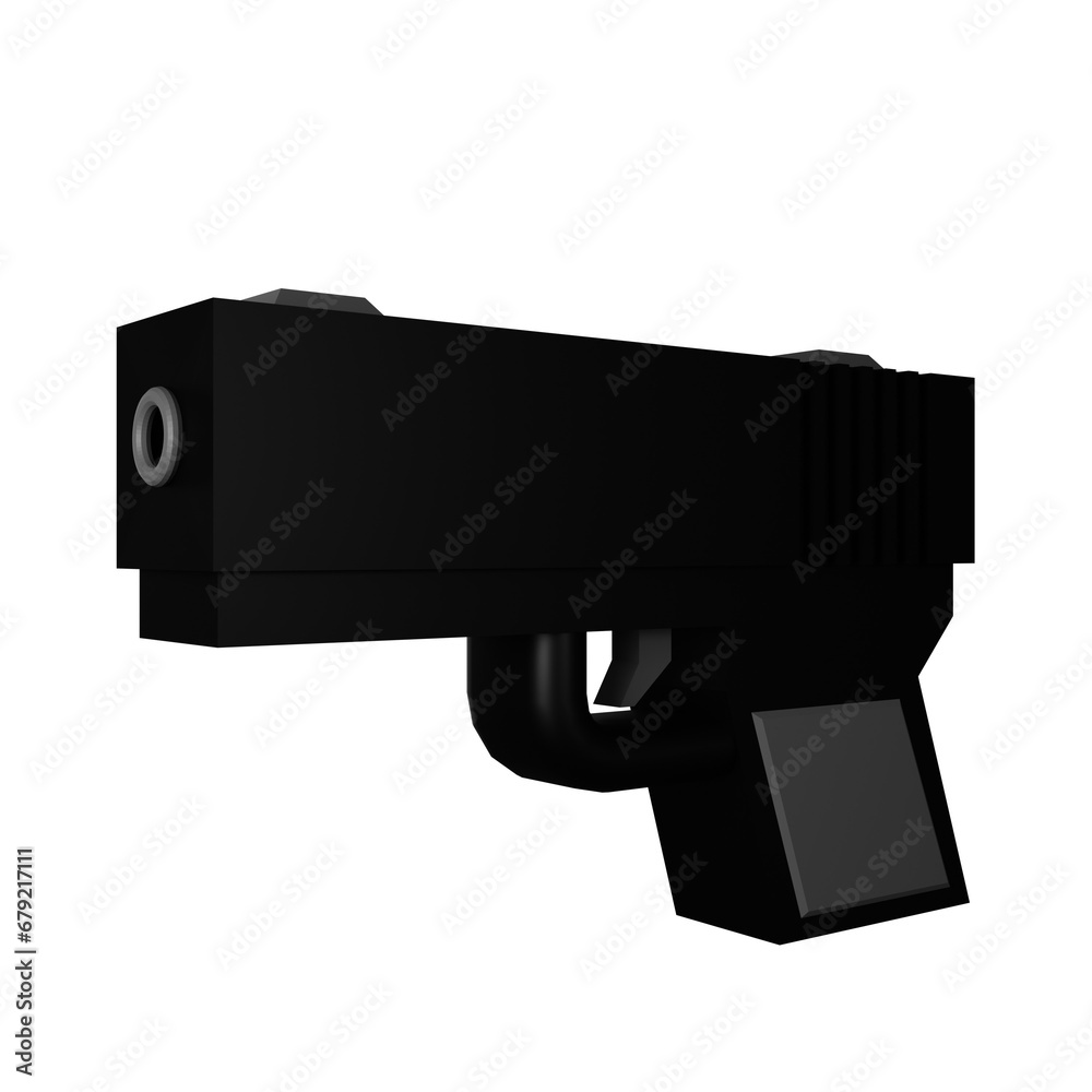 Gun 3D Icon Illustration