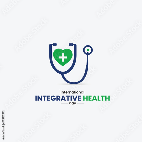 International Integrative Health Day. Healthcare symbol vector illustration. 