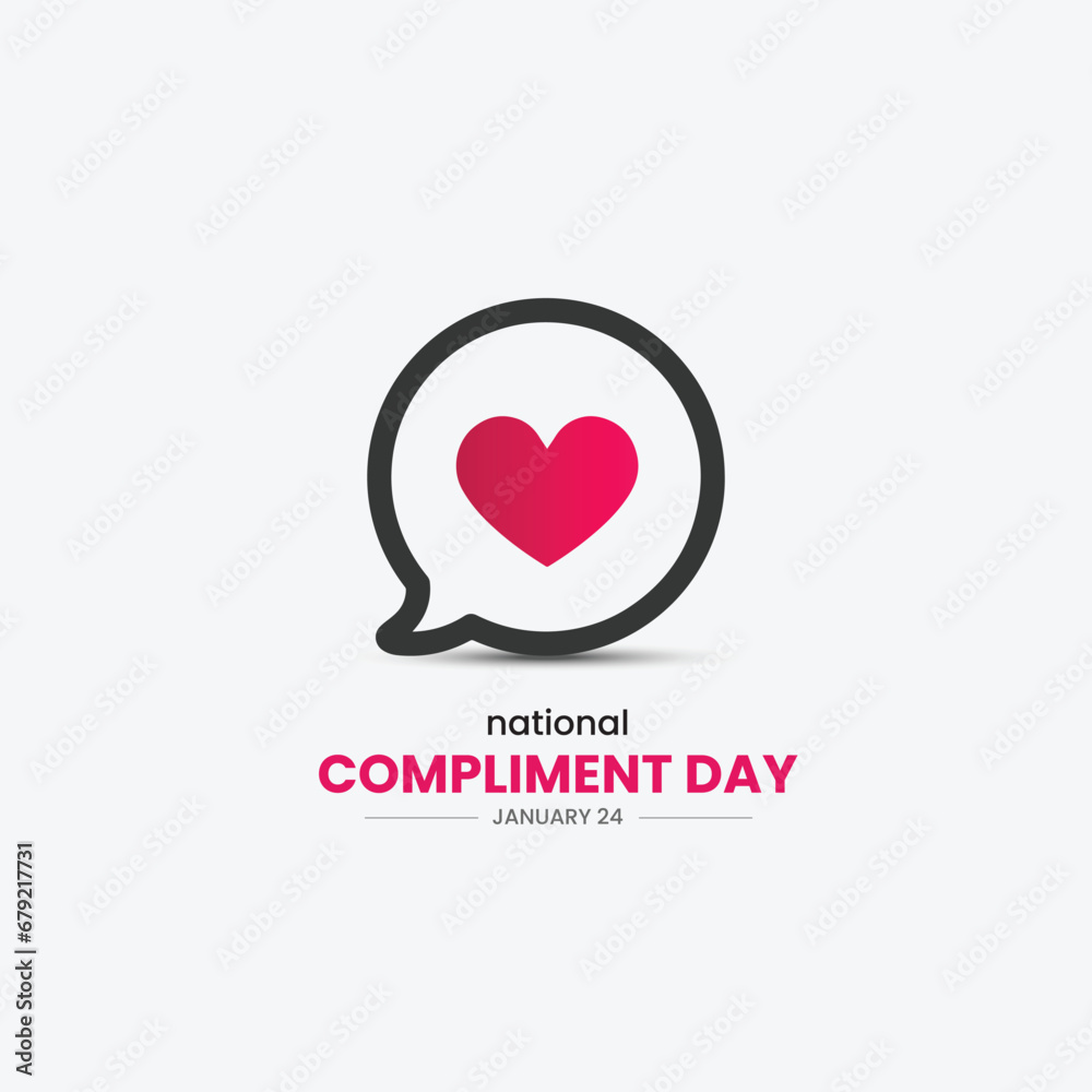 National Compliment Day. Compliment Day creative concept. love talking background.  - obrazy, fototapety, plakaty 