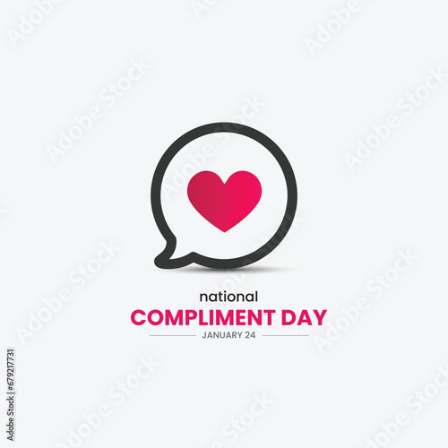 National Compliment Day. Compliment Day creative concept. love talking background.  photo