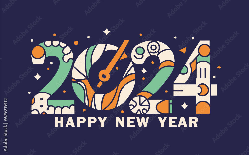 A Year of Possibilities. 2024 New Year's Greetings Card A Year of Possibilities. 2024 New Year's Greetings Card