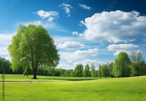 landscape with trees generating by AI technology