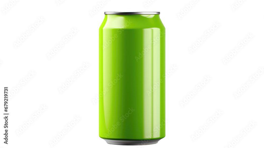 Aluminum slim cans in green isolated on transparent background Aluminum slim cans in green isolated on transparent background