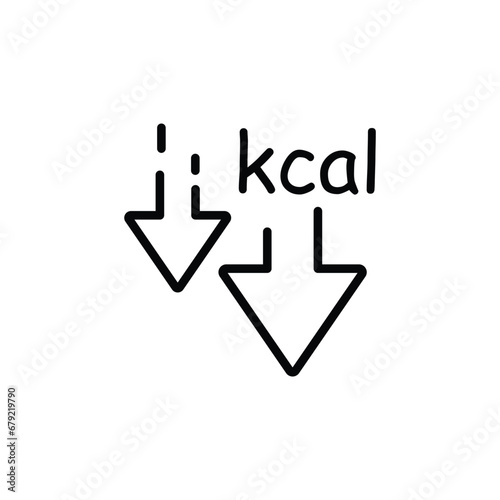 calorie icon vector diet sign kcal icon