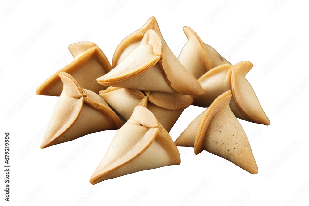 a collection of fortune cookies isolated on a transparent background, generative ai a collection of fortune cookies isolated on a transparent background, generative ai