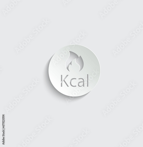 burn calorie icon vector diet sign kcal icon