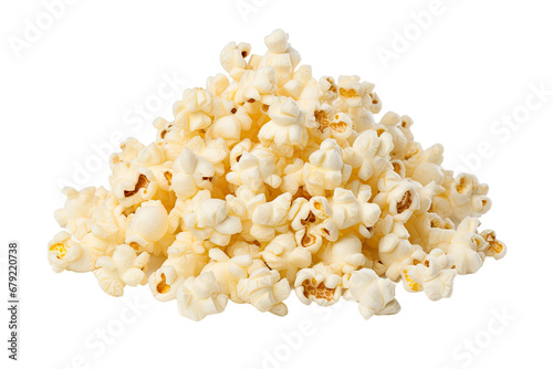 a collection of popcorn isolated on a transparent background, generative ai