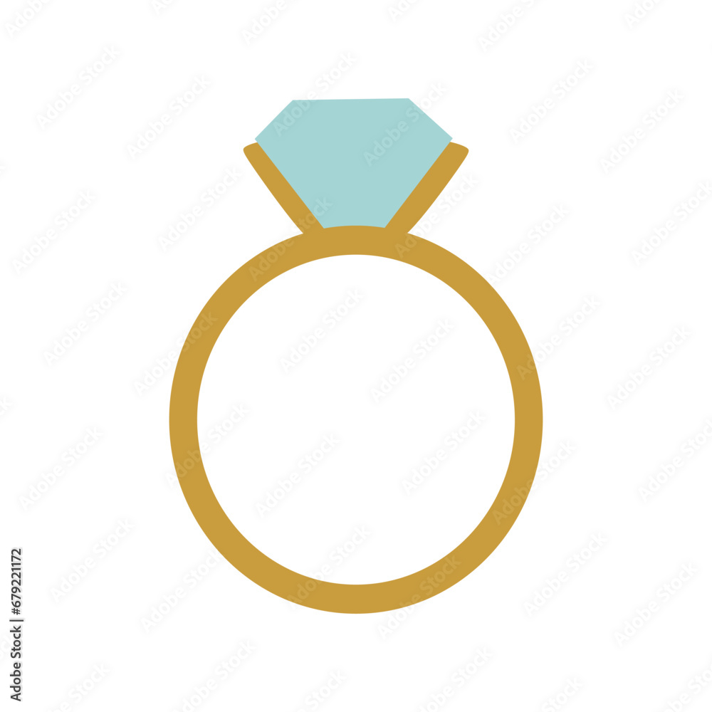 Wedding ring with Gem vector icon. Diamond engagement ring vector illustration. Flat design Jewelry element, Luxury accessory isolated on white. Engagement Ceremony, Romantic jewel for card, poster Wedding ring with Gem vector icon. Diamond engagement ring vector illustration. Flat design Jewelry element, Luxury accessory isolated on white. Engagement Ceremony, Romantic jewel for card, poster