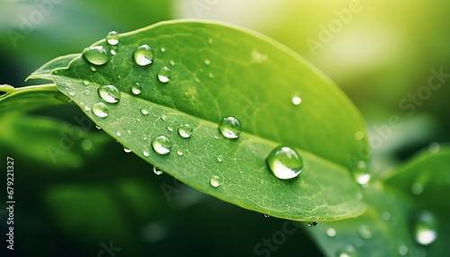 dew on leaf generating by AI technology