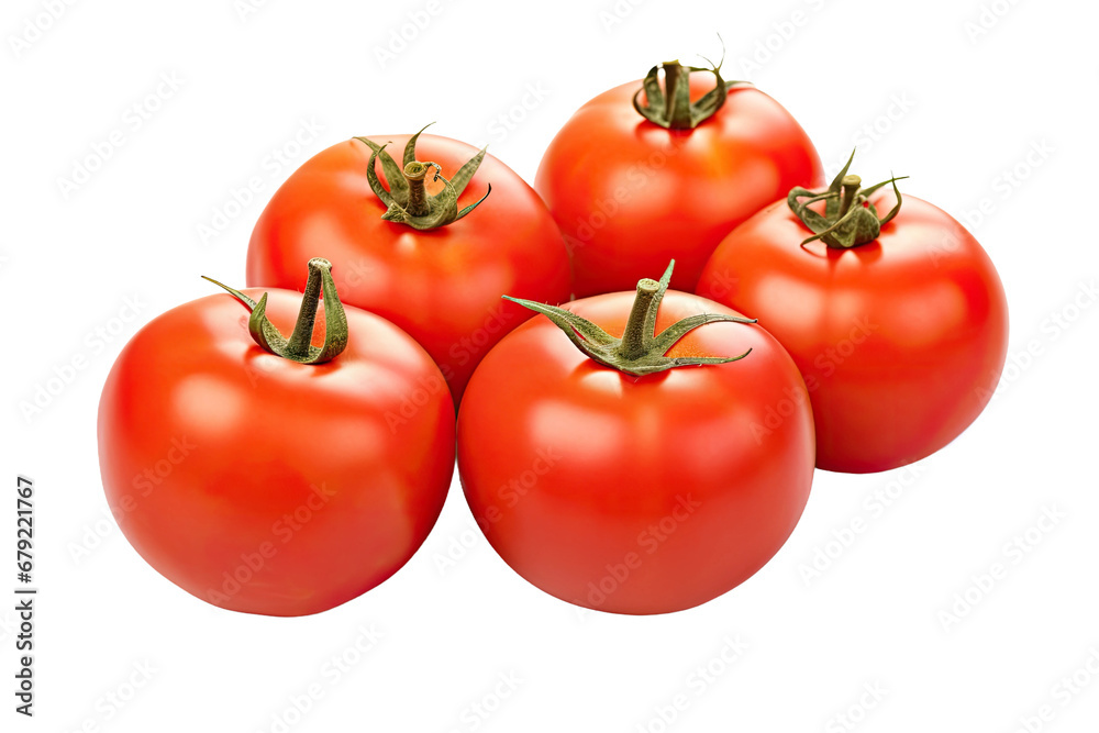 a collection of ripe juicy tomatoes isolated on a transparent background, generative ai a collection of ripe juicy tomatoes isolated on a transparent background, generative ai