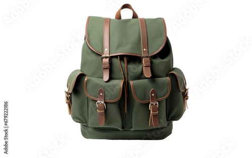 Good Looking Canvas Backpack Isolated on Transparent Background PNG.