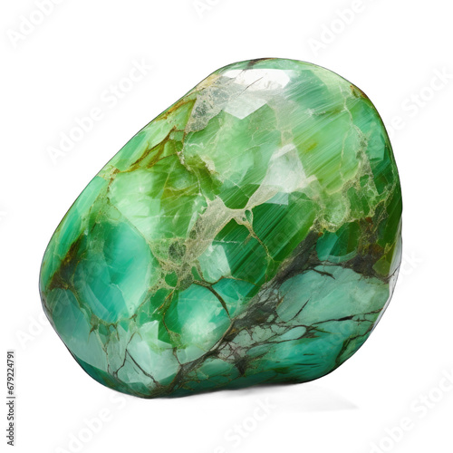 Green Opal boulder isolated on transparent background