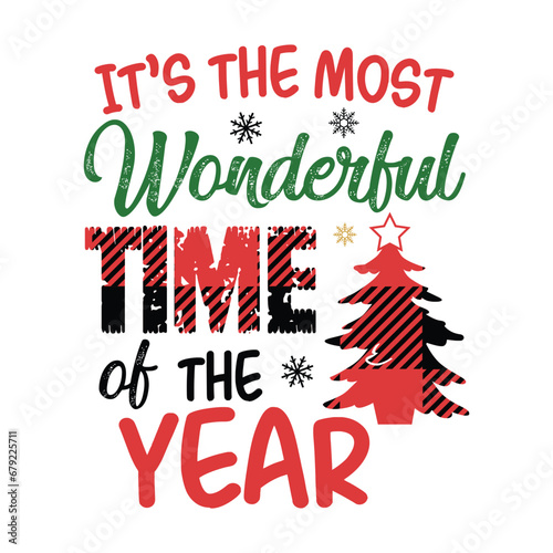 It's the Most Wonderful Time of the Year Shirt, Christmas Tree, Christmas Buffalo plaid Shirt, Christmas Holidays Shirt, Funny Christmas