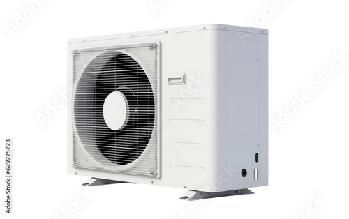 Fabulous White Heat Pump Isolated on Transparent Background PNG.