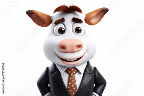 3d character of a business cow © Yoshimura