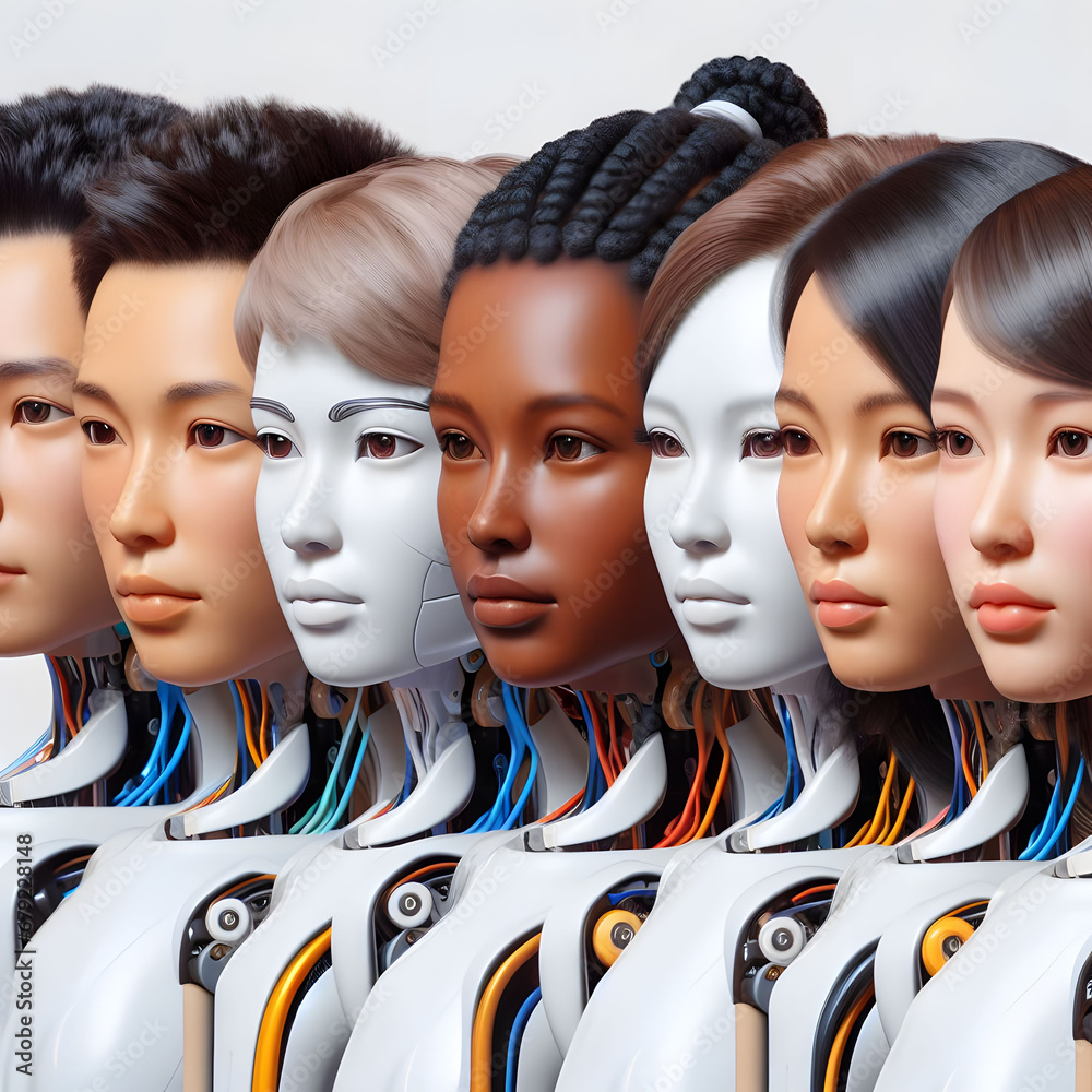 Racial diversity beauty faces, group of people from different ethical origin Racial diversity beauty faces, group of people from different ethical origin