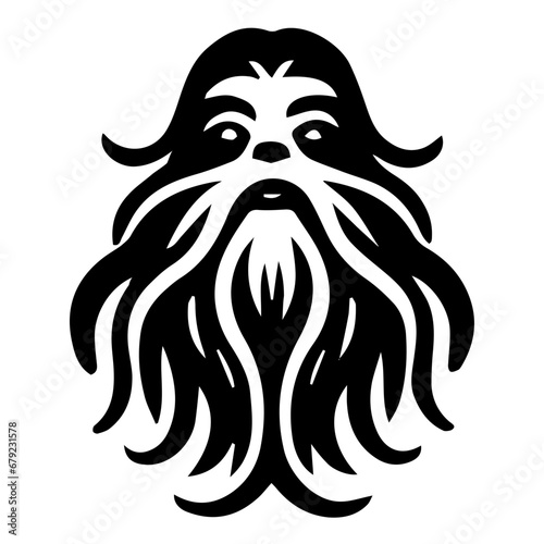 Mystical Yeti Vector Icon - Download Enigmatic Creature Graphics for Fantasy Art, Gaming, and Mythological Design Projects