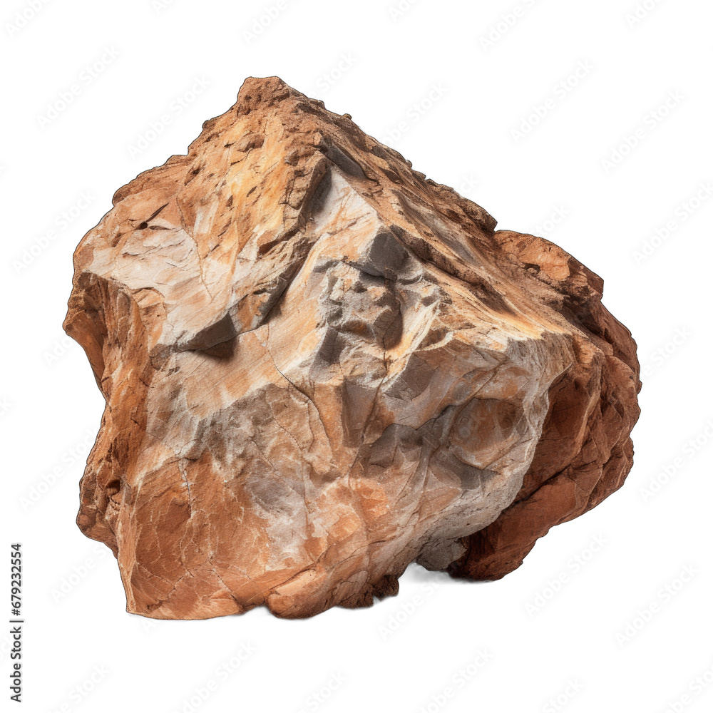 Rhyolite rock isolated on transparent background