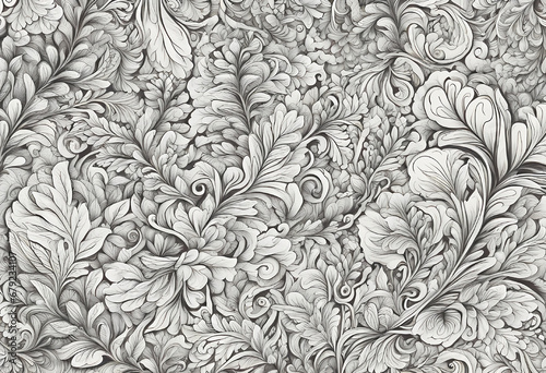 Doodle background pattern. Pattern for your design, sample fills, web page backgrounds, surface textures. Ornamental branches or floral background