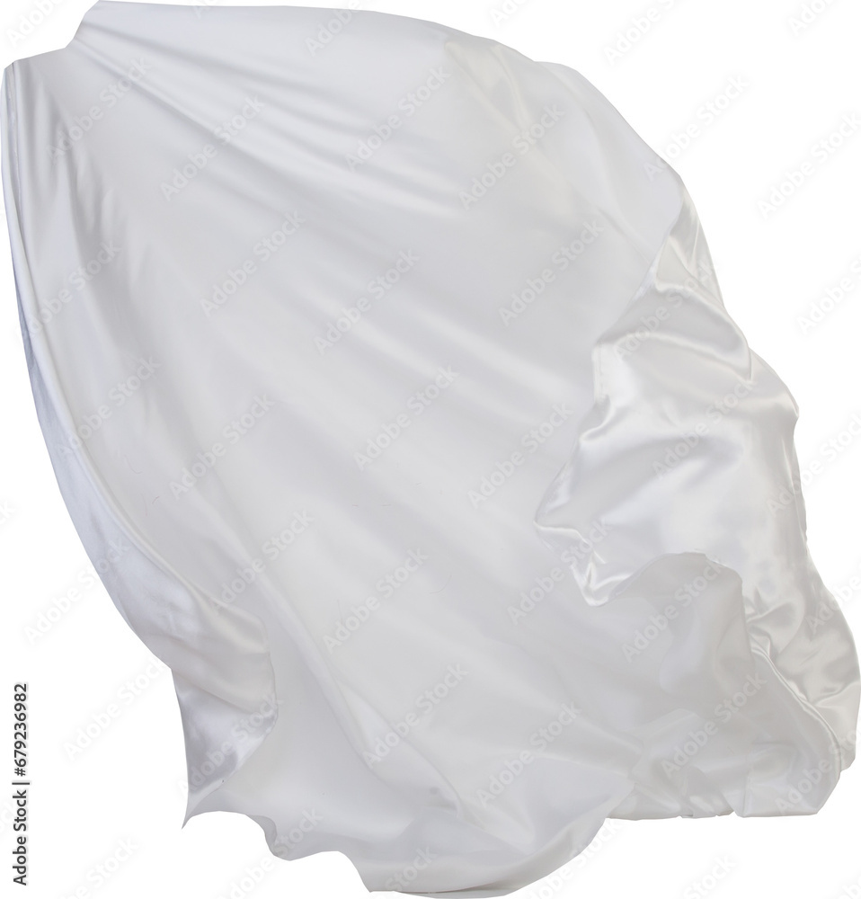 white cotton fabric Isolated In White Transparent Background , White Falling Fabric isolated on white Background. Fabric PNG, Flaying Fabric PNG , hand holding white paper