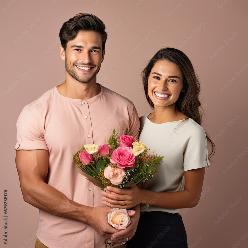 Happy couple in Valentine. Happy couple in Valentine.