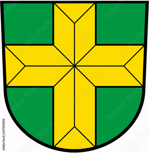 Coat of arms of the Almannsweiler community. Germany