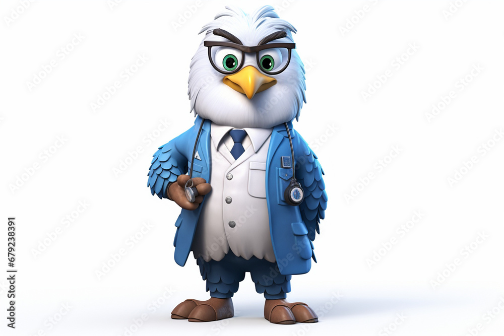 doctor eagle cartoon character