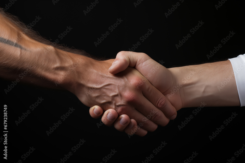 The handshake symbolising agreement The handshake symbolising agreement